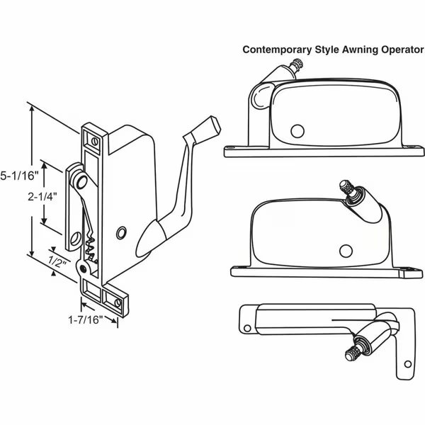 Awning Operator Mill, Strybuc, Mfr#: 41-234P D